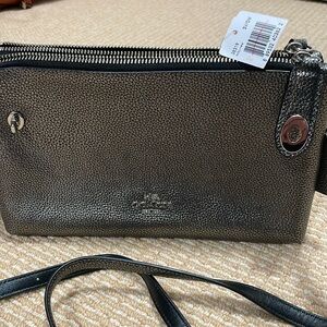 Coach Metallic Silver crossbody